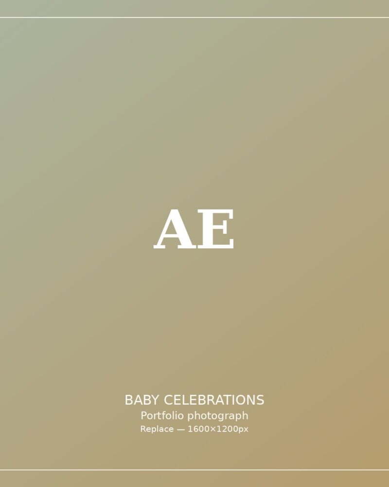 Baby celebration dessert table with custom favors