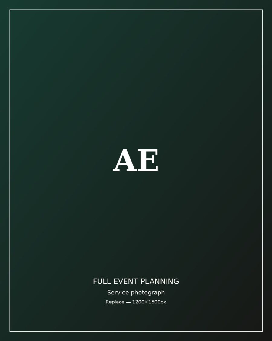 Elegant event setup representing full-service event planning and coordination
