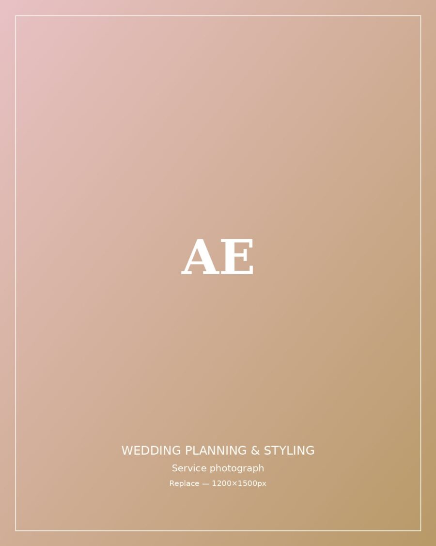 Styled wedding reception table representing wedding planning and styling services